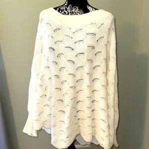 🧡🍁🧡 stunning Chic Soul 2x creamy white off the shoulder sweater